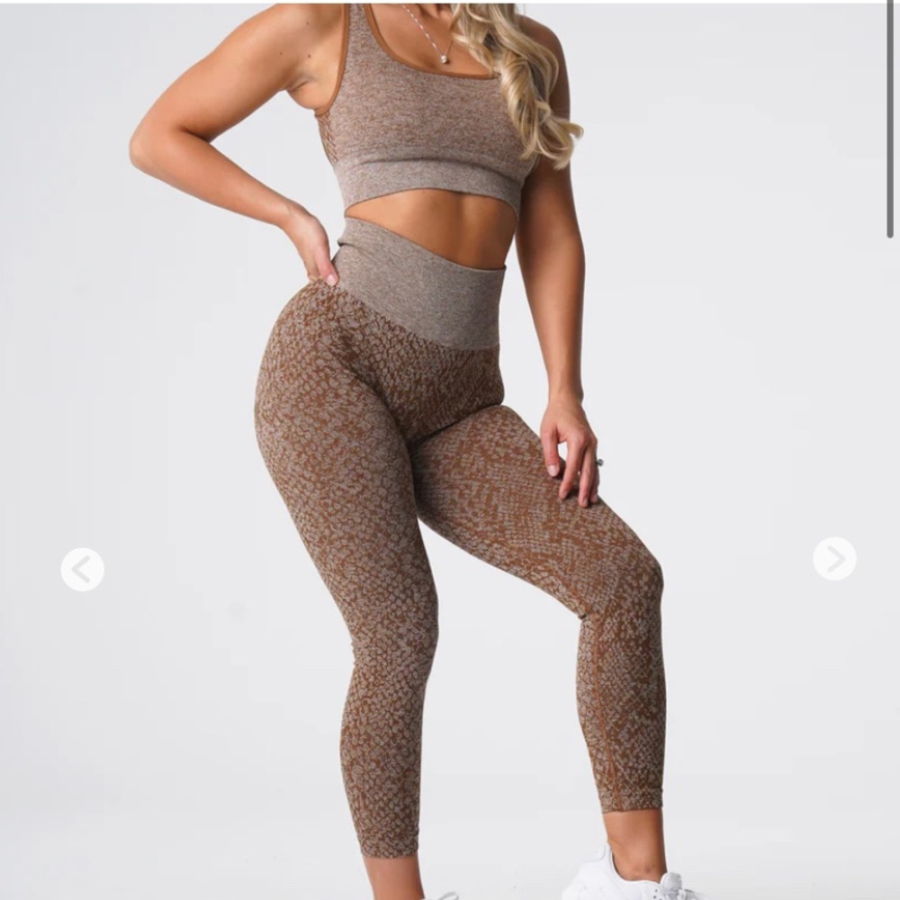 NVGTN Mocha Snakeskin Seamless Set